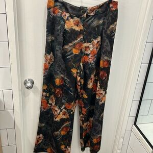 Anthropologie wide floral pants